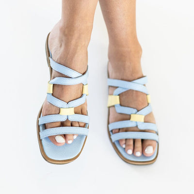 Sandalia Mujer / Costa Celeste Amarillo