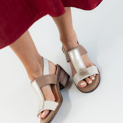 Sandalia Mujer / Esmeralda Beige Café