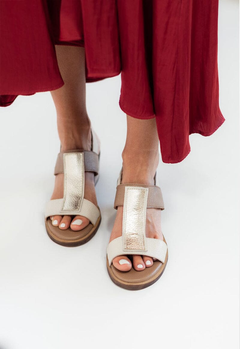 Sandalia Mujer / Esmeralda Beige Café SANDALIAS Giani Dafirenze 