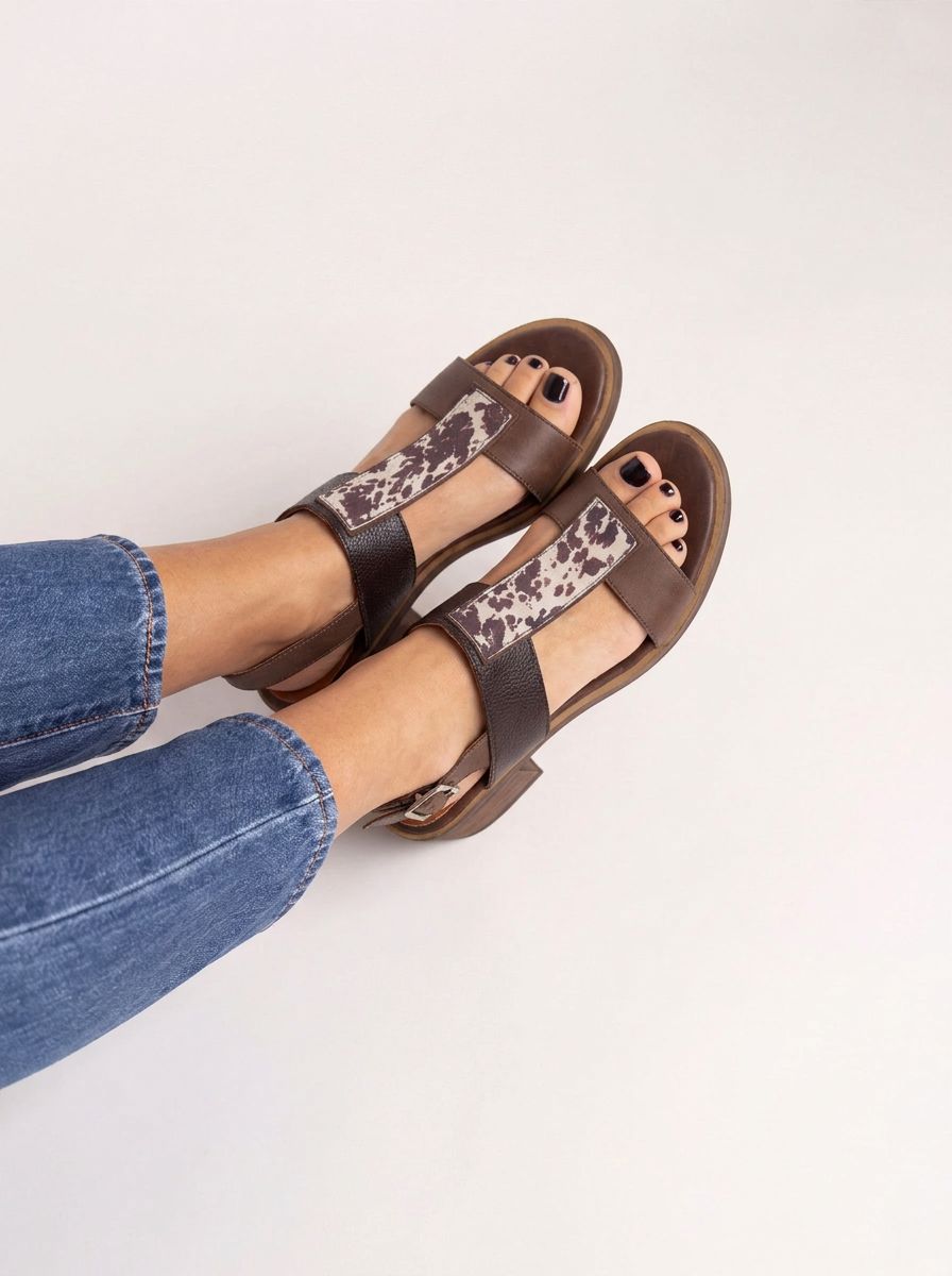 Sandalia Mujer / Esmeralda Café Print SANDALIAS Giani Dafirenze 