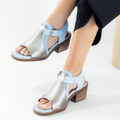 Sandalia Mujer / Guanay Metalico Celeste