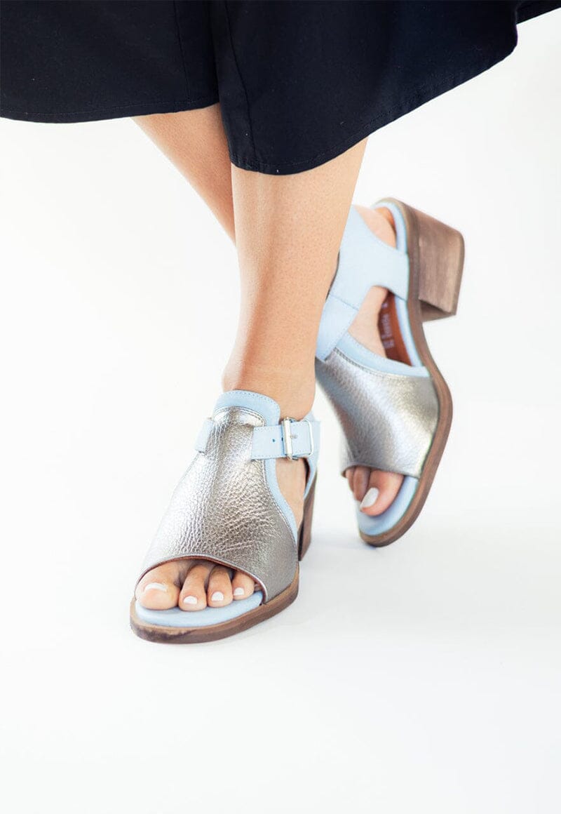 Sandalia Mujer / Guanay Metalico Celeste SANDALIAS Giani Dafirenze 