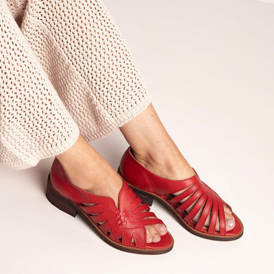 Sandalia Mujer / Mielero Rojo