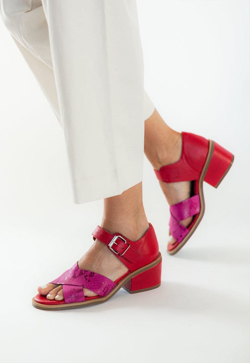 Sandalia Mujer / Nera Fucsia Rojo SANDALIAS Giani Dafirenze 