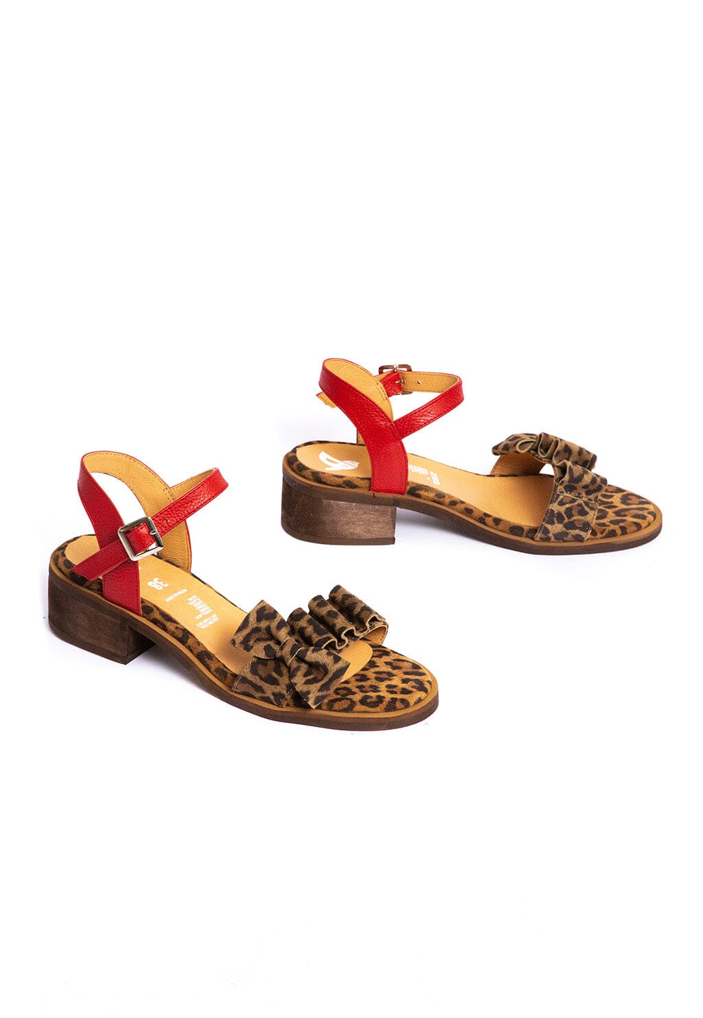 Sandalia Mujer / Nogal Leopardo Rojo SANDALIAS Giani Dafirenze 