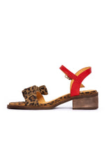Sandalia Mujer / Nogal Leopardo Rojo SANDALIAS Giani Dafirenze 