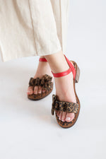 Sandalia Mujer / Nogal Leopardo Rojo SANDALIAS Giani Dafirenze 