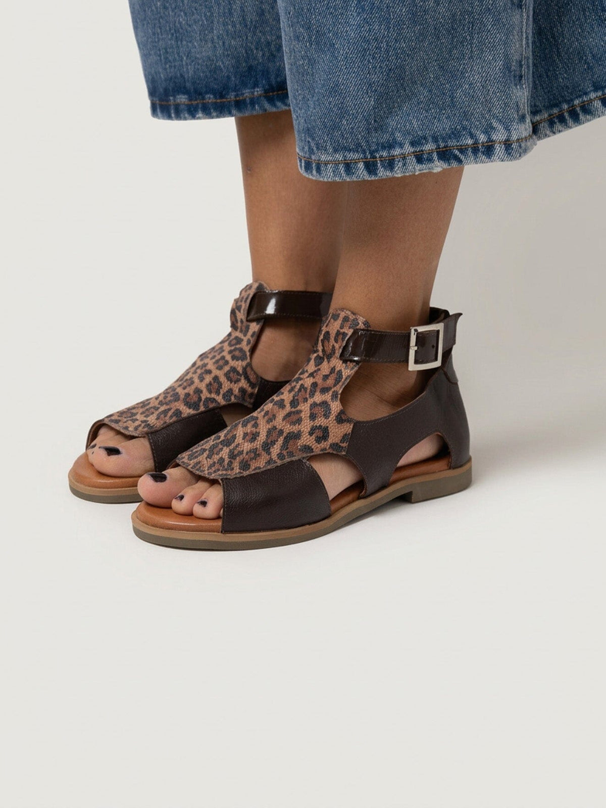 Sandalia Mujer / Octay Café Leopardo SANDALIAS Giani Dafirenze 