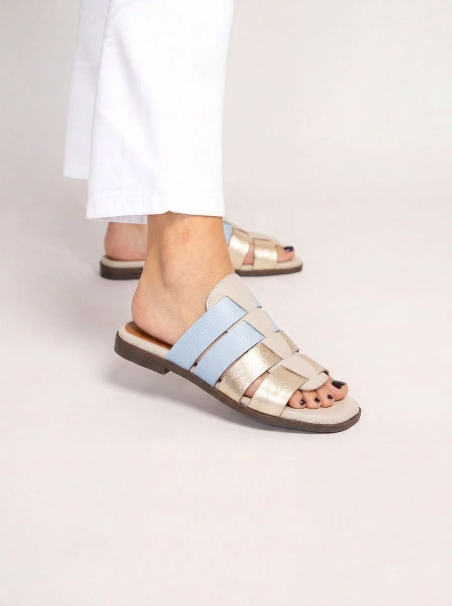 Sandalia Mujer / Opalo Niquel Celeste SANDALIAS Giani Dafirenze 