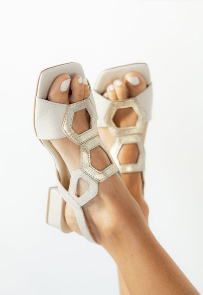 Sandalia Mujer / Perla Beige Niquel ZAPATOS Giani Dafirenze 