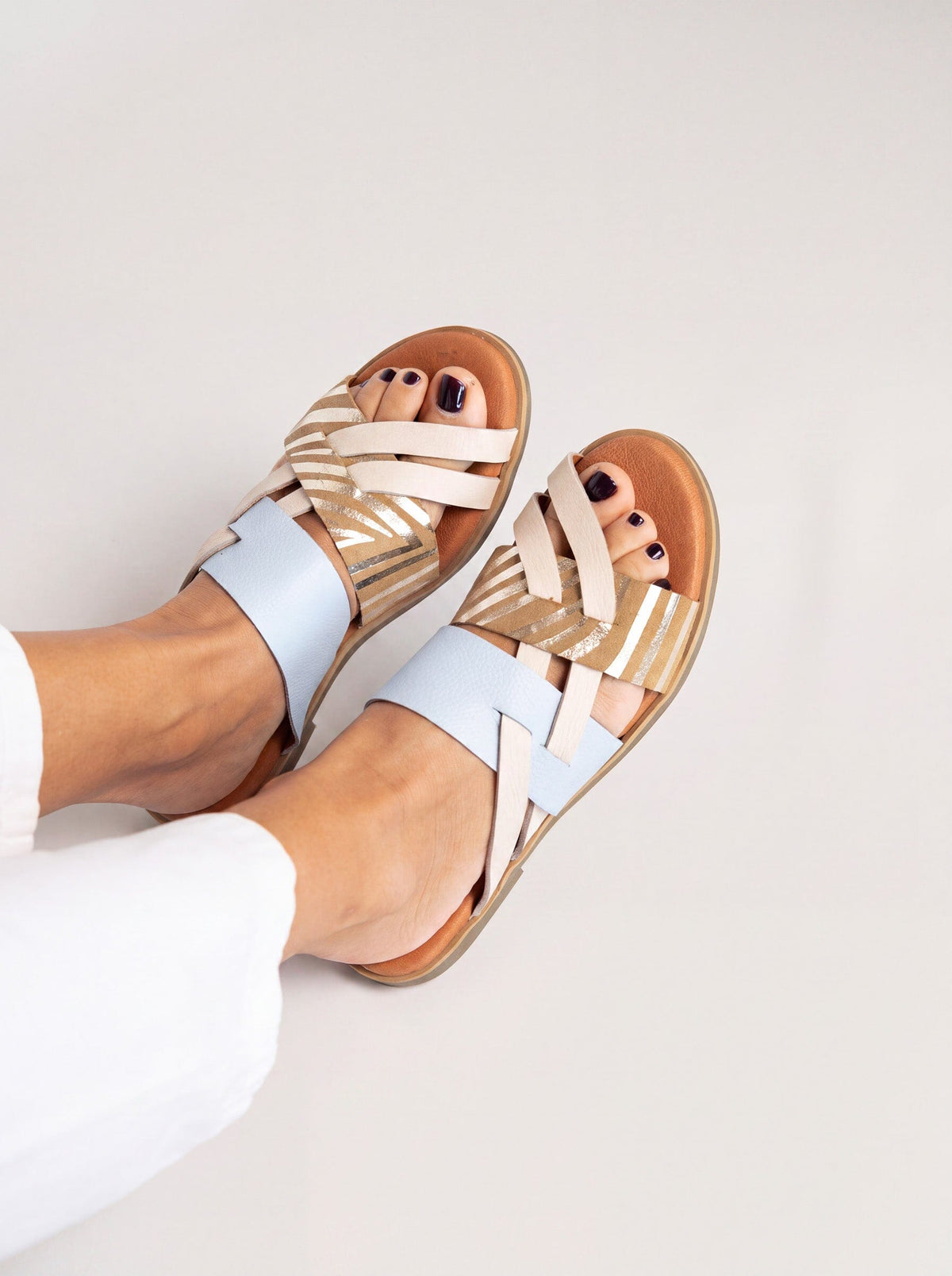 Sandalia Mujer / Pino Print Celeste SANDALIAS Giani Dafirenze 