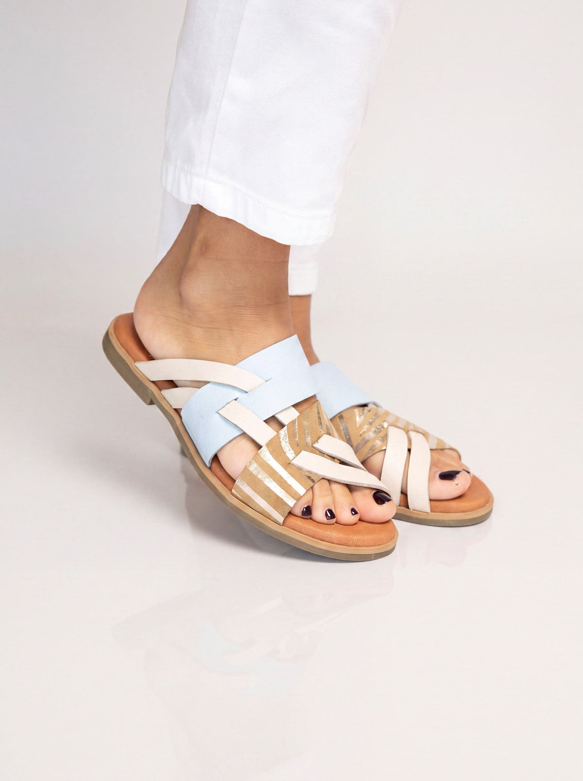 Sandalia Mujer / Pino Print Celeste SANDALIAS Giani Dafirenze 