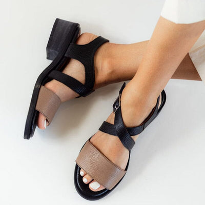 Sandalia Mujer / Salteador Café Negro