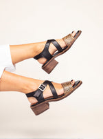 Sandalia Mujer / Salteador Leopardo Negro SANDALIAS Giani Dafirenze 