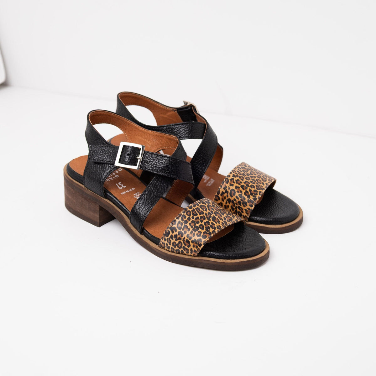 Sandalia Mujer / Salteador Leopardo Negro SANDALIAS Giani Dafirenze 