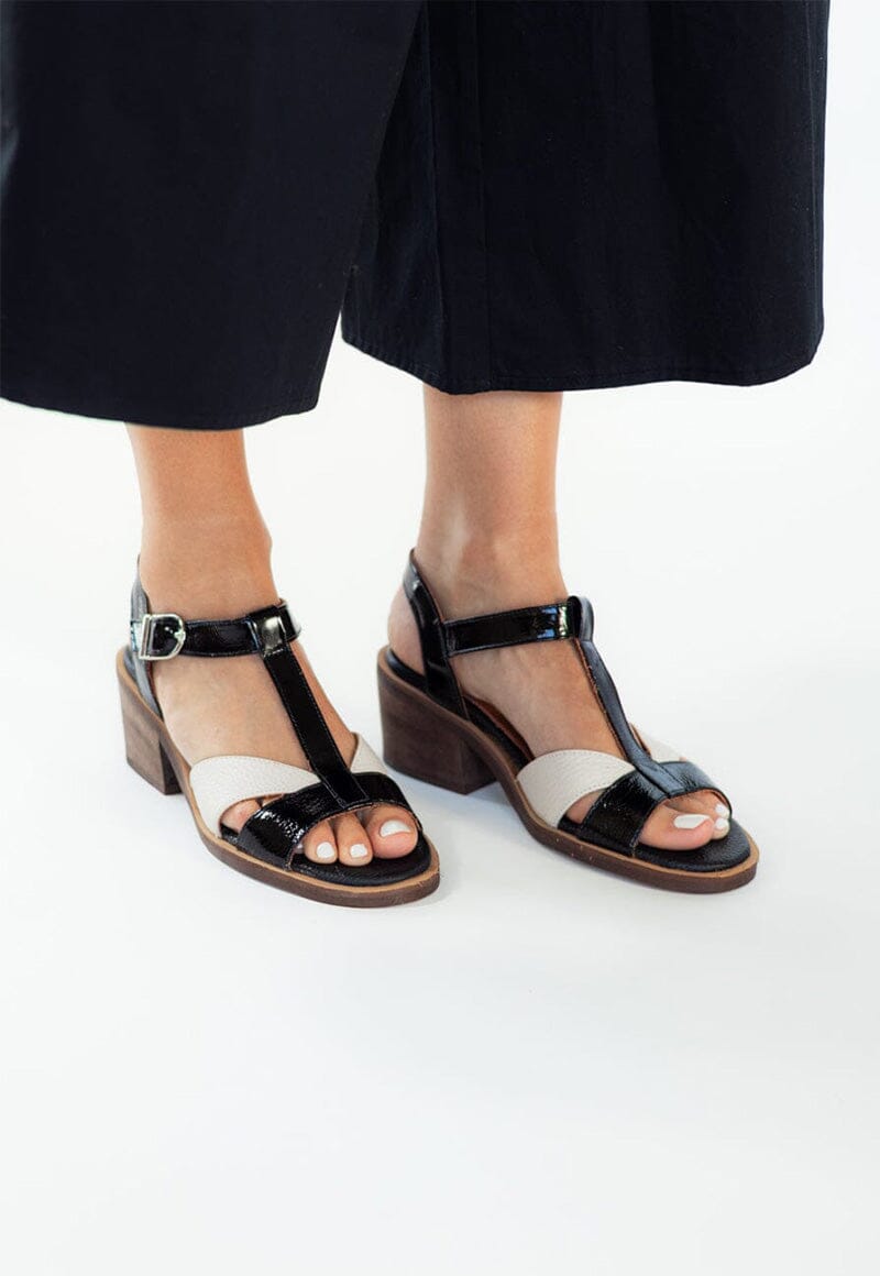 Sandalia Mujer / Sauco Negro Beige SANDALIAS Giani Dafirenze 