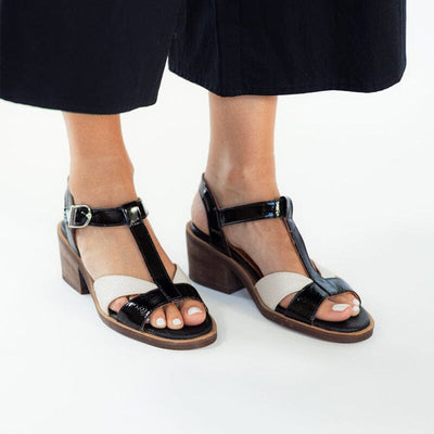 Sandalia Mujer / Sauco Negro Beige