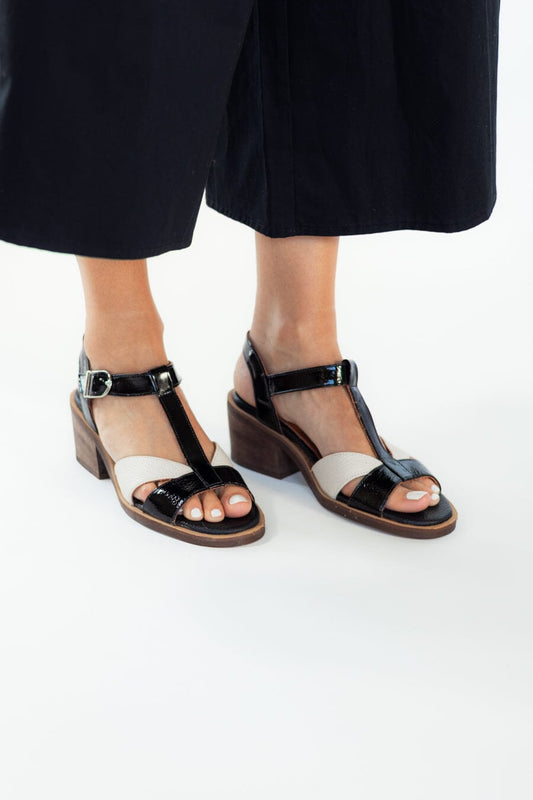 Sandalia Mujer / Sauco Negro Beige SANDALIAS Giani Dafirenze 
