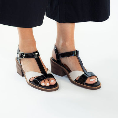 Sandalia Mujer / Sauco Negro Beige