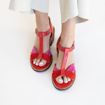 Sandalia Mujer / Sauco Rojo Fucsia