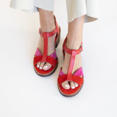 Sandalia Mujer / Sauco Rojo Fucsia