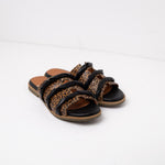 Sandalia Mujer / Senda Leopardo Negro SANDALIAS Giani Dafirenze 