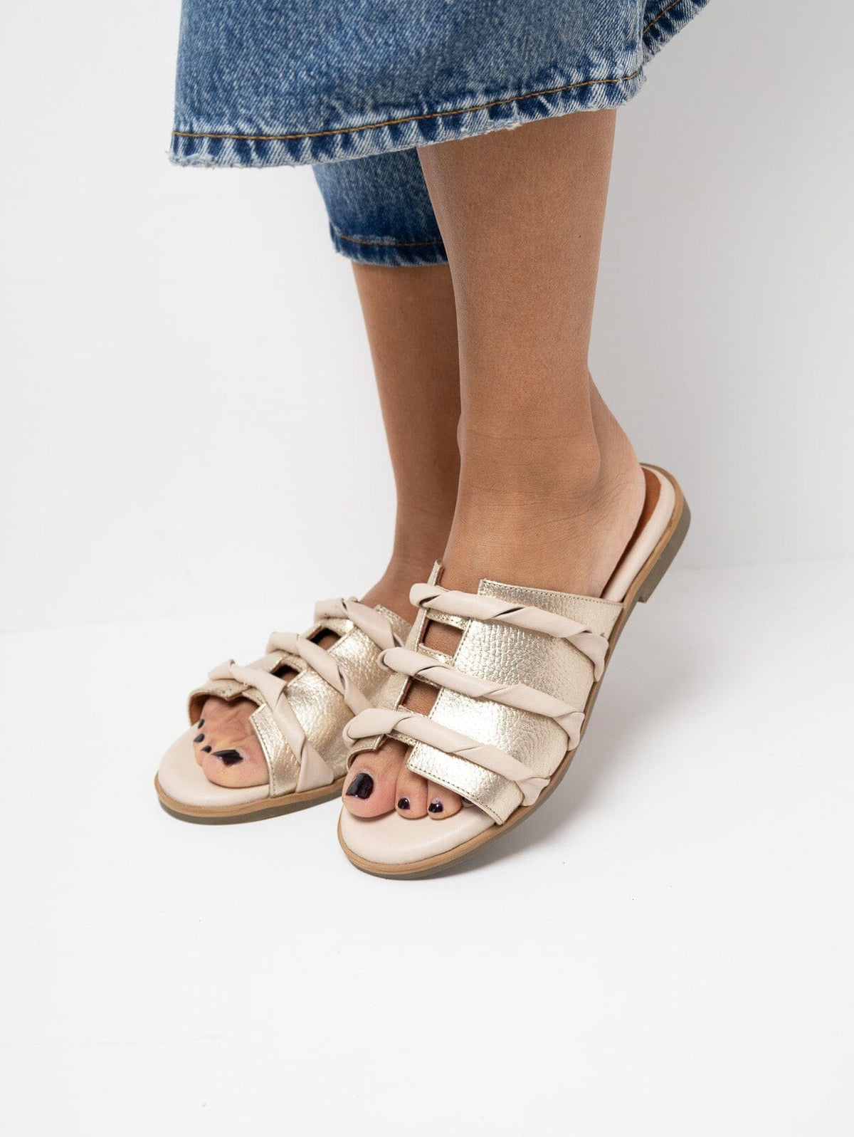 Sandalia Mujer / Senda Niquel Beige SANDALIAS Giani Dafirenze 
