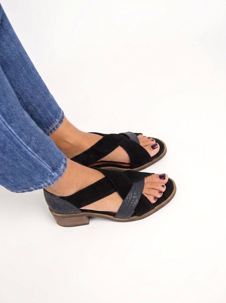 Sandalia Mujer / Tortolita Negro SANDALIAS Giani Dafirenze 
