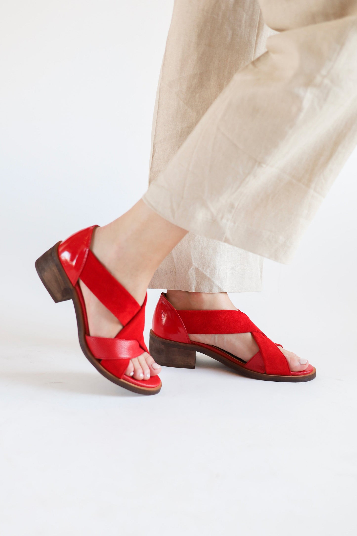 Sandalia Mujer / Tortolita Rojo SANDALIAS Giani Dafirenze 