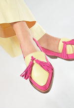 Zapato Mujer / Allegra Fucsia Amarillo MOCASINES Giani Dafirenze 