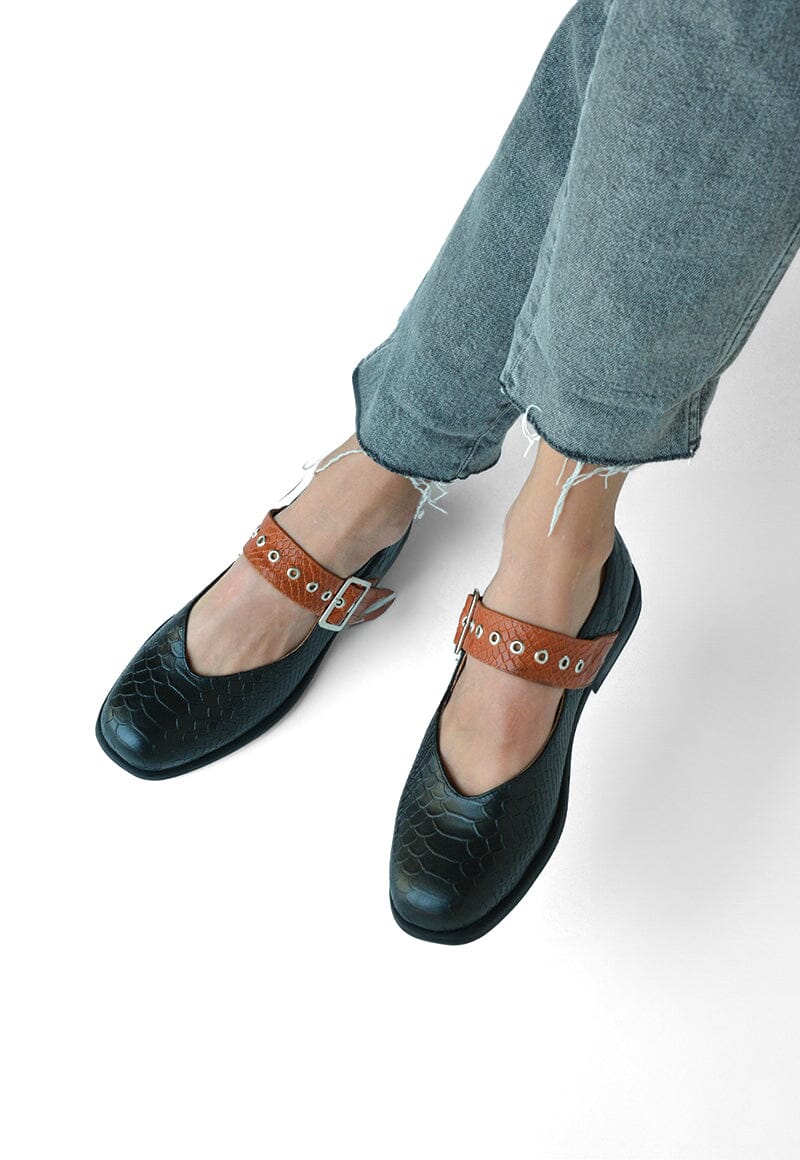 Zapato Mujer / Malala Negro Naranjo ZAPATOS Giani Dafirenze 