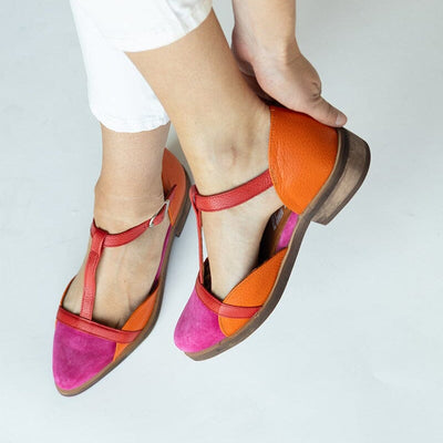 Zapato Mujer / Pomarino Fucsia Naranjo