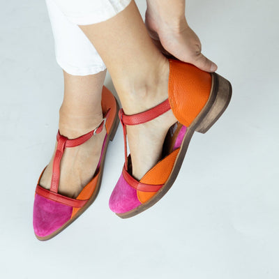 Zapato Mujer / Pomarino Fucsia Naranjo